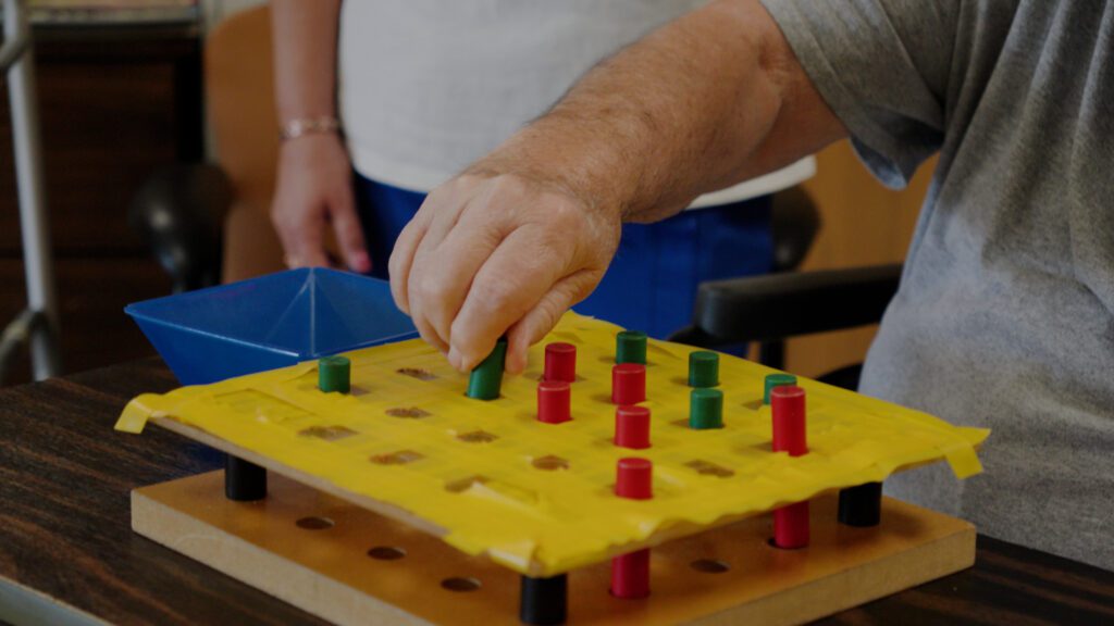 A therapy activity for memory care residents at Corning a skilled nursing facility